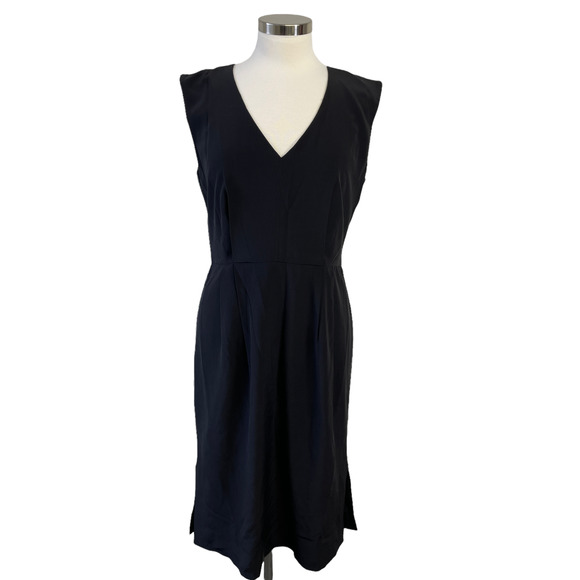 J. Crew Dresses & Skirts - J.Crew Women's Size 10 Black Sleeveless 100% Silk Knee Length Shift Dress - NEW